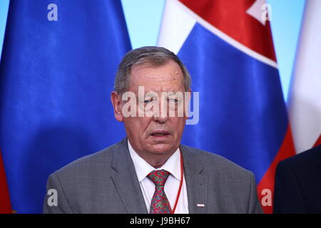 Warschau, Polen. 31. Mai 2017. Ministerpräsident Beata Szydlo und Ministerpräsident Robert Fico veranstaltete Konferenz nach der polnisch-slowakischen Regierungskonsultationen. Bildnachweis: Jakob Ratz/Pacific Press/Alamy Live-Nachrichten Stockfoto