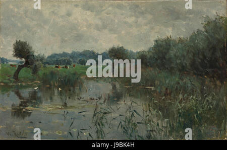 Willem Roelofs In de Uiterwaarden van de IJssel Stockfoto