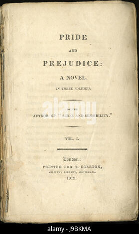 PrideAndPrejudiceTitlePage Stockfoto