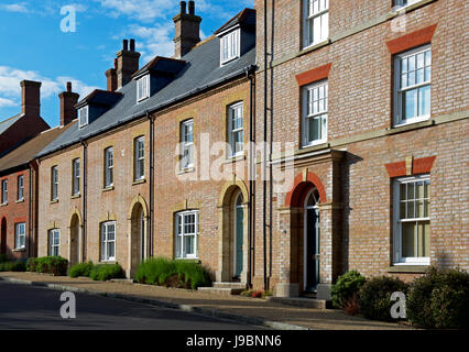 Terrassenförmig angelegten Wohnraum in Verkehrssysteme, Dorset, England UK Stockfoto