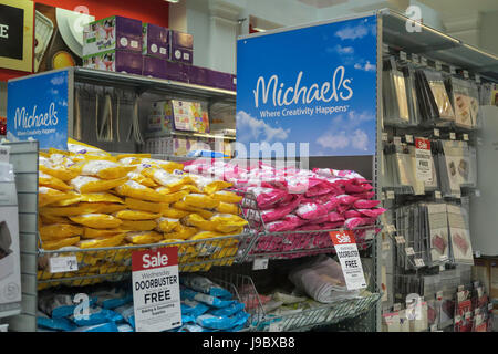 Michaels Kunst Baumarkt, NYC, USA Stockfoto