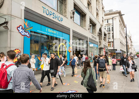 Top Shop, Oxford Street, London, England, UK Stockfoto