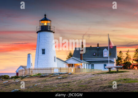 Pemaquid Point Light in Bristol, Maine, USA. Stockfoto