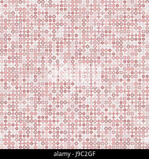 Abstract Grunge rote Textur auf weißem Hintergrund. Grobe Lärm Design. Chaotisch platziert sehr kleine fraktale Muster. Stockfoto