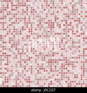 Abstract Grunge rote Textur auf weißem Hintergrund. Grobe Lärm Design. Chaotisch platziert sehr kleine fraktale Muster. Stockfoto