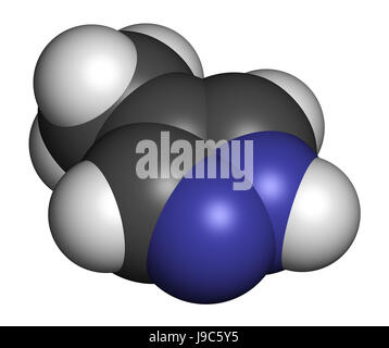 Fomepizol Molekül. Gegenmittel zur Behandlung von Methanol und Ethylenglykol-Vergiftung. 3D-Rendering. Atome werden als Kugeln mit konventionellen c dargestellt. Stockfoto