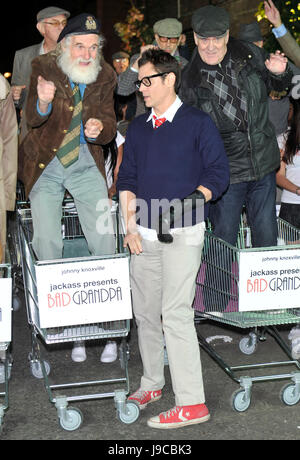 Johnny Knoxville besucht die Premiere von "Schlechten Opa" in London Stockfoto