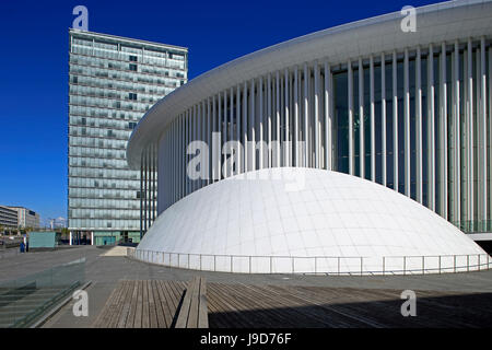 Neue Philharmonie auf dem Kirchberg in Luxemburg, Großherzogtum Luxemburg, Europa Stockfoto