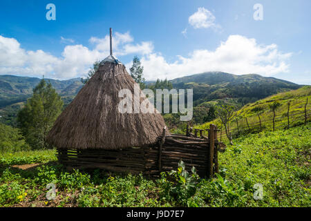 Traditionelles Haus in den Bergen, Maubisse, Timor, Südostasien, Ostasien Stockfoto