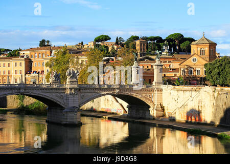 Fluss Tiber, Rom, Latium, Italien, Europa Stockfoto