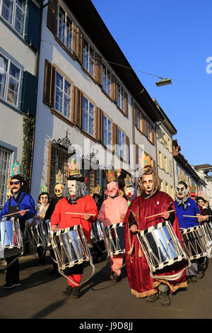 Karneval von Basel (Basler Fasnacht), Basel, Kanton Basel Stadt, Schweiz, Europa Stockfoto