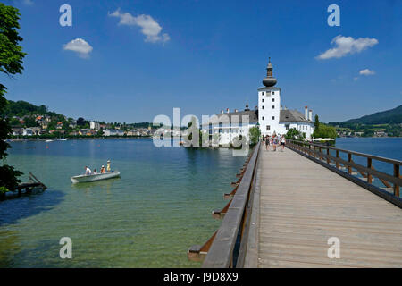 Ort schloss die Stadt Gmunden am See Traunsee, Salzkammergut, Oberösterreich, Österreich Stockfoto