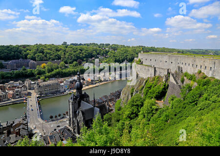 Zitadelle von Dinant an der Maas, Dinant, Provinz Namur, Wallonien, Belgien Stockfoto