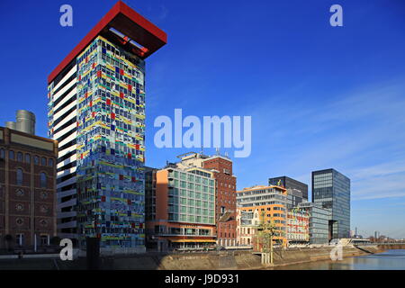 Medienhafen in Düsseldorf, Nordrhein-Westfalen, Deutschland, Europa Stockfoto