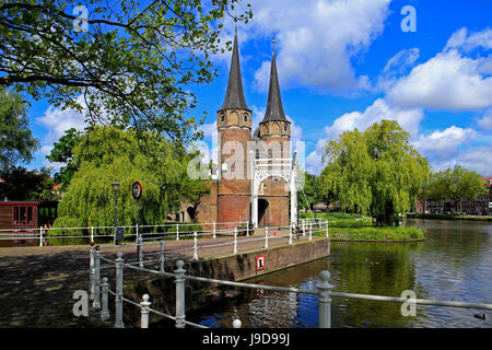 Oostpoort City Gate, Delft, Zuid-Holland, Niederlande, Europa Stockfoto