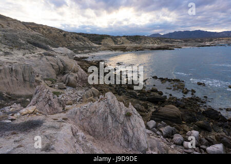 Las Serenitas, Wind und Welle Erosion Skulpturen, Cabo Pulmo, UNESCO-Weltkulturerbe, Baja California, Mexiko, Nordamerika Stockfoto