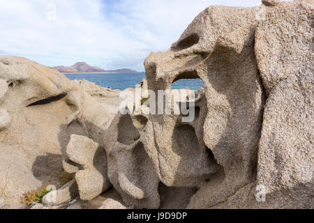 Las Serenitas, Wind und Welle Erosion Skulpturen, Cabo Pulmo, UNESCO-Weltkulturerbe, Baja California, Mexiko, Nordamerika Stockfoto