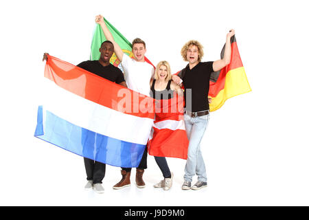 Norwegen, Holland, Portugal, Niederlande, Flagge, Fanatiker, Wm, isoliert, optional, Stockfoto