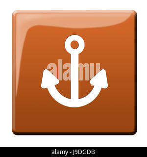 bestimmte, schützen, Schutz, Anker, Safe, Schütz, Stop, Segelboot, Stockfoto