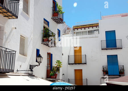 Straßenbild in Pensicola Altstadt, Castellon, Spanien Stockfoto