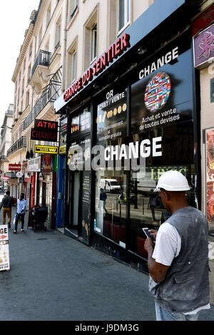 Wechselstube, Paris, Frankreich Stockfoto