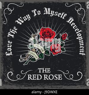 Vintage rose Plakat Stock Vektor