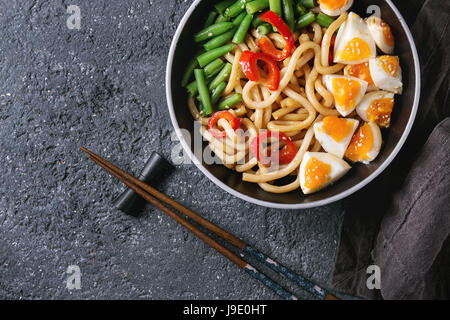 Stir Fry Udon-Nudeln Stockfoto