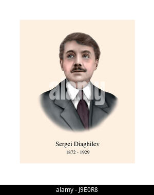 Sergei Diaghilev, 1872-1929, russische Ballett-Impresario Stockfoto