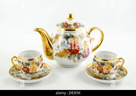 Antike Porzellan Tee und Kaffee. Stockfoto