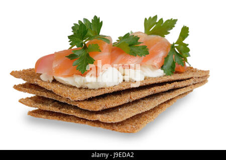 isoliert, Käse, Verein, Club, Lachs, Tomate, lecker, einfach, Snack, Stockfoto