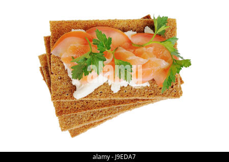 isoliert, Käse, Verein, Club, Lachs, Tomate, lecker, einfach, Snack, Stockfoto