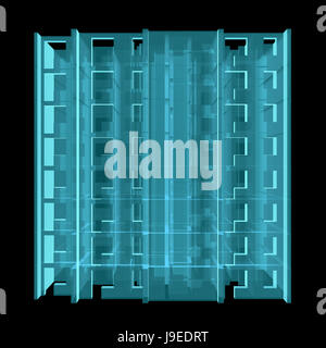 X-ray. Modell-Stock des Appartementhaus Stockfoto