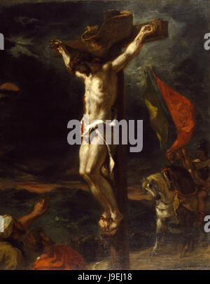 Eugène Delacroix - Christus am Kreuz Stockfoto