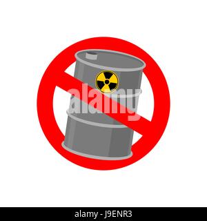 Das Verbot Zeichen Biohazard. Lauf von giftigen Abfällen gekreuzt. Vektor-illustration Stock Vektor