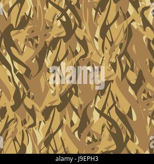 Armee-Muster der Flammen. Militärische Tarnung Vektor Textur abstrakte Feuer. Jäger, Soldaten schützende Musterdesign. Stock Vektor