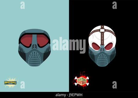 Set Paintball Maske. Vektor-illustration Stock Vektor