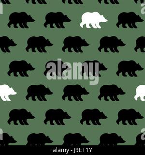 Weißer Bär und Grizzly Musterdesign. Hintergrund der wilden Tiere Stock Vektor