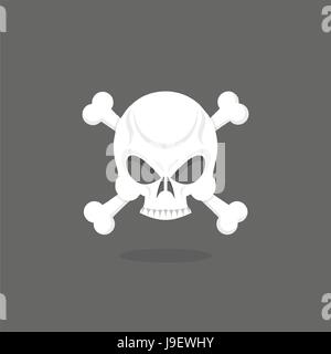 Jolly Roger. Skull &amp; Bones. Vektor Piratenflagge Stock Vektor