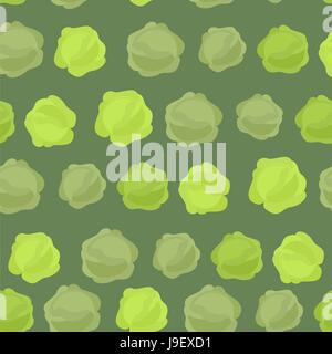 Hintergrund der Grünkohl. Nahtlose Vektormuster von Gemüse. Vektor-Textur Stock Vektor