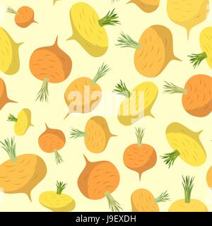 Rübe Musterdesign. Pflanzlichen Vektor Hintergrund reif Rübe Stock Vektor