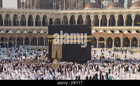 Gebet zur Kaaba Stockfoto