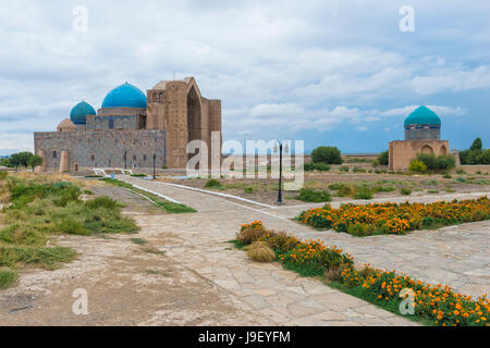 Glaubensgemeinschaft Ahmet Yasawi Mausoleum, UNESCO-Weltkulturerbe, Turkestan, Region Süd, Kasachstan Stockfoto