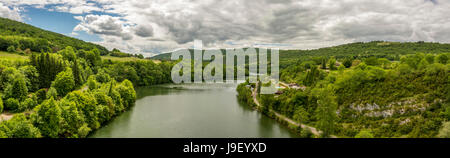 Canyon des Flusses Ain. Ain. Auvergne-Rhône-Alpes. Frankreich Stockfoto