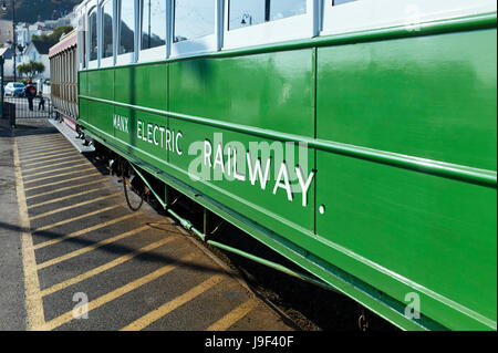 Manx Electric Railway Straßenbahnen Depot Haltestelle Summerland Stockfoto