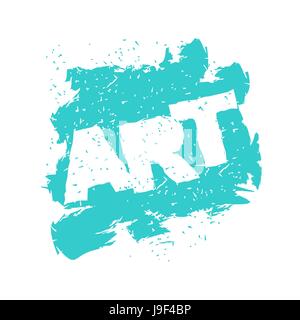 Kunst-Schriftzug-Logo im Grunge-Stil. Spray und Kratzer. Lärm und Pinselstriche. kreative emblem Stock Vektor