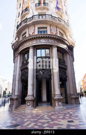 Banco de Valencia ist eine Bank mit 427 Filialen vorwiegend in der Autonomen Region Valencia befindet. Es wurde von CaixaBank SA in 2013 erworben. Stockfoto