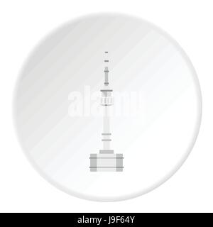 Namsan Tower in Seoul Symbol, flachen Stil Stock Vektor