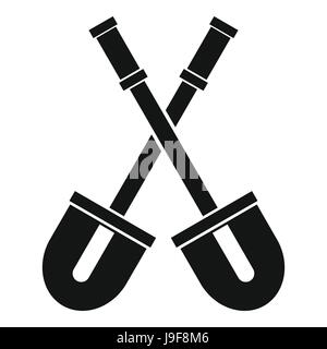 Schaufeln-Symbol, einfachen Stil Stock Vektor