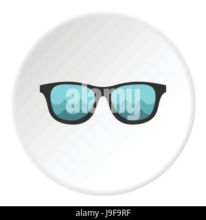 Sonnenbrillen-Symbol, flachen Stil Stock Vektor
