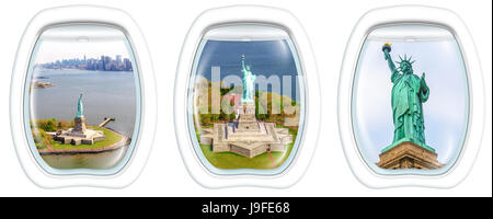 Freiheitsstatue Liberty Bullaugen Stockfoto